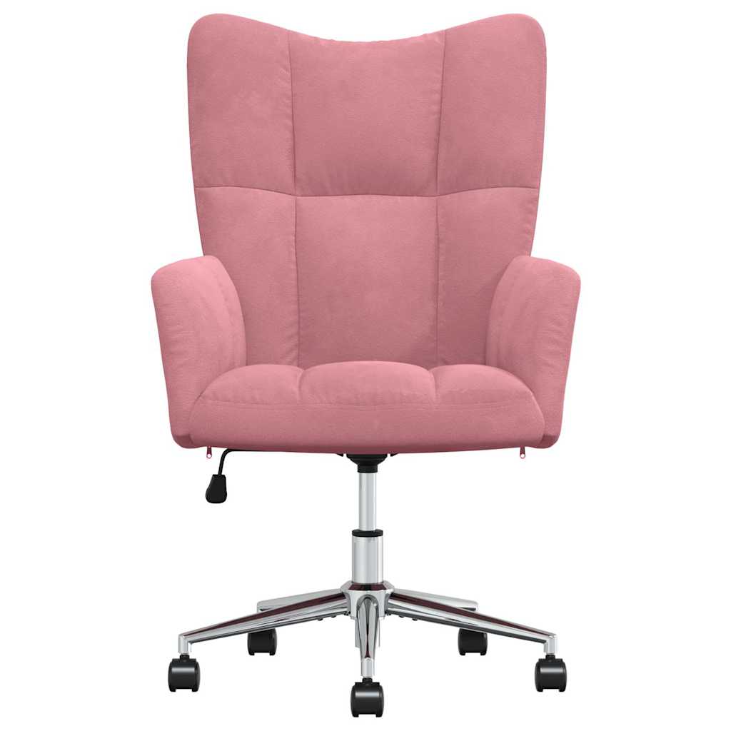 Vidaxl Armchair, Pink, Upholstered In Velvet
