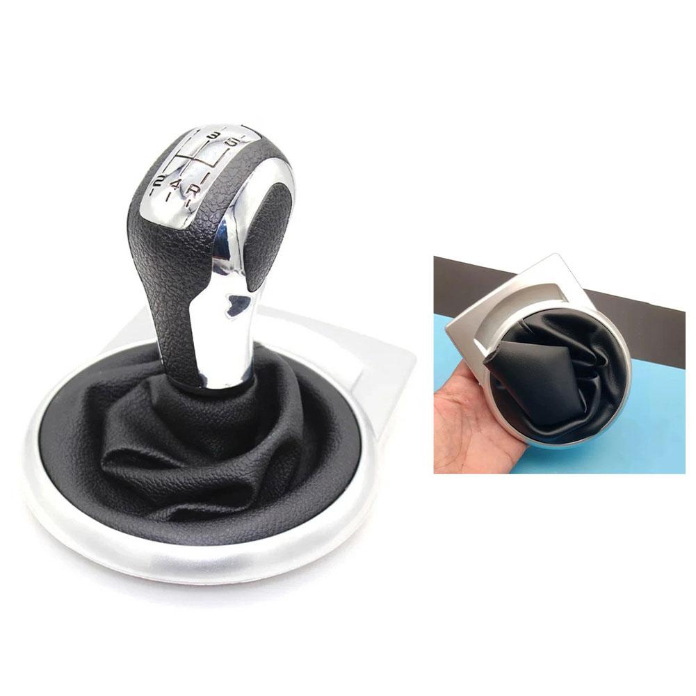 For Car Interior Black,Grey Gear Shift Knob Transmission Handle Ergonomic Grip ABS Construction Easy Installation