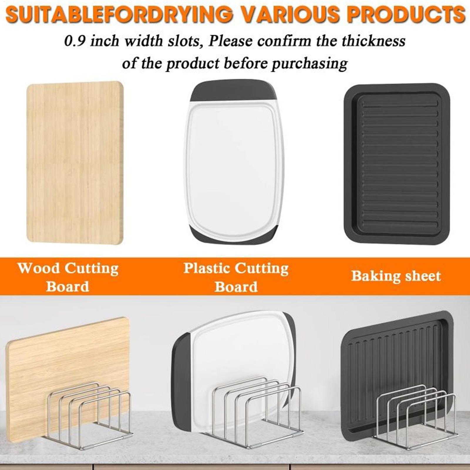 Cutting Board Rack Stainless Steel Rustproof Organizer Chopping Board Stand For Offices Books Files Cookware Pans Home Indoor China Mainland