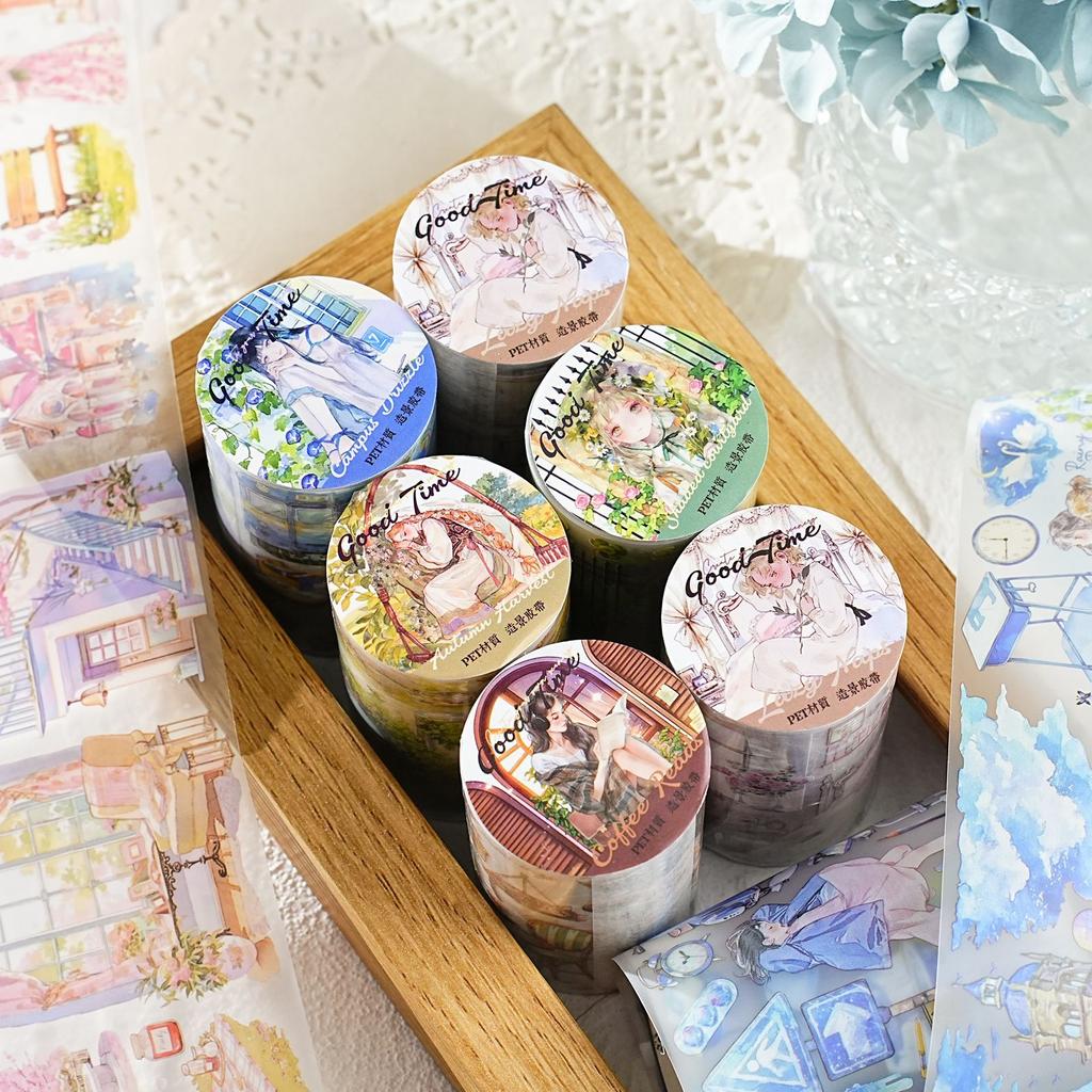 1pcs/1lot Decorative Adhesive Tapes Beautiful moments Junk Journal DIY Paper Japanese Masking Scrapbooking Stickers