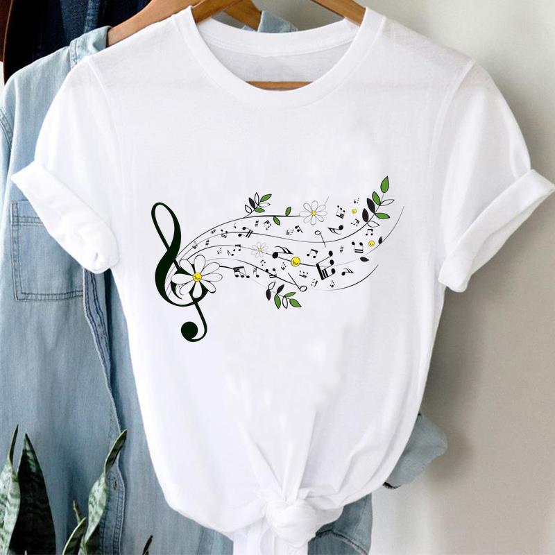 (Asian Size) T Shirt Clothing Lady O-neck Lovely Vacation Short Sleeve T-shirts Printed Female Top Casual Fashion Women Graphic Tee