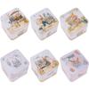 Square Shape Easter Party Decor Empty Box Rabbit Tin Storage Box  Party Decorations