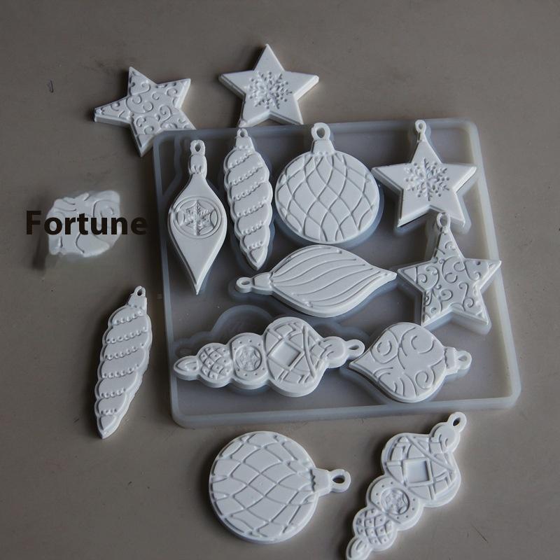 Creative Sea Stone Mold For Handmade Crafts Epoxy Resin Ornament Crafting Molds Christmas Tree Mold