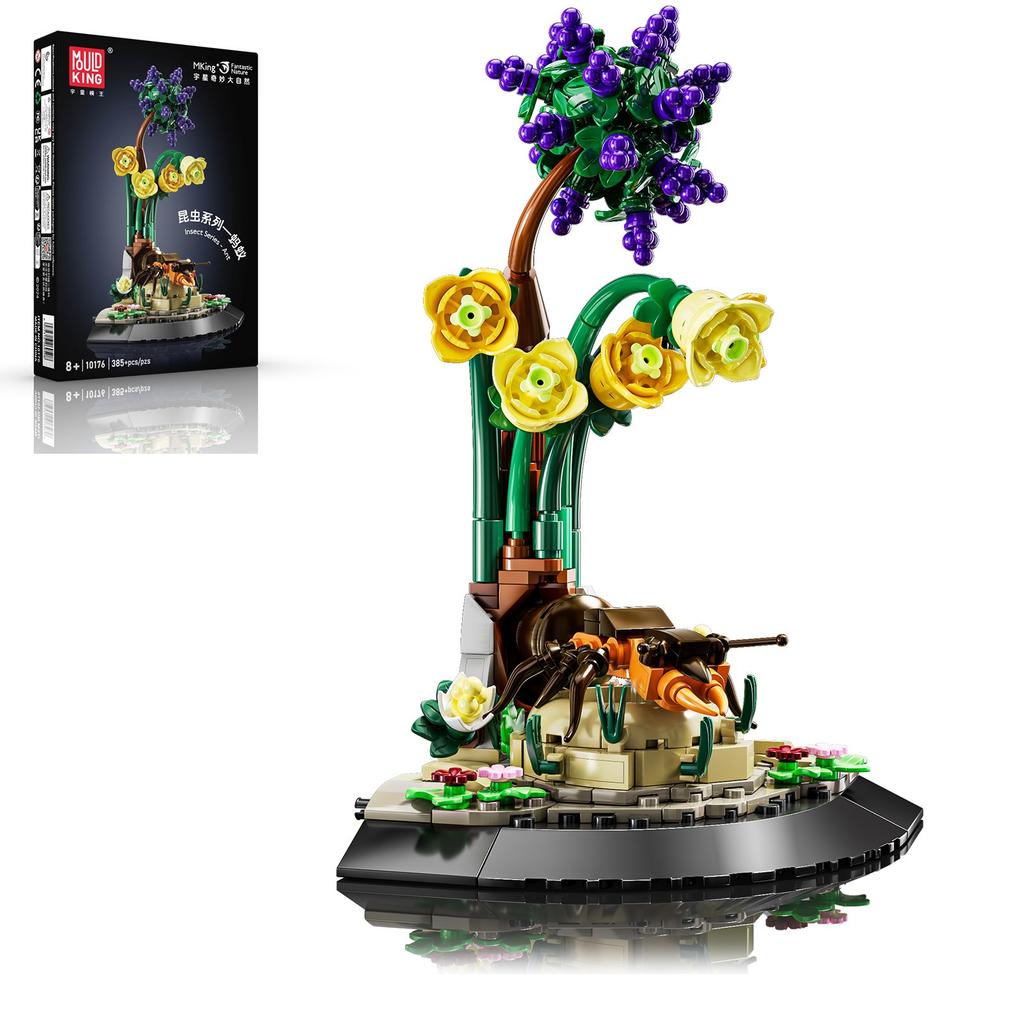 MOC Building Blocks Insect Nature Series - Ant/Cicada/Turtle/Devil Fish/Squid/Grasshopper/Spider Model DIY Toys for Kids Gift