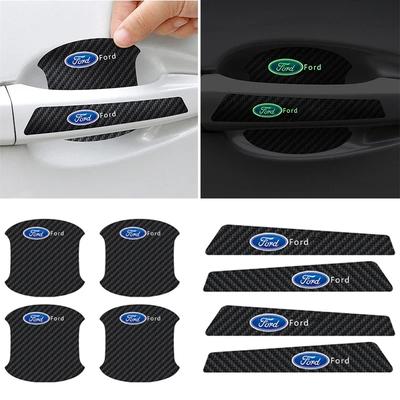 Car Door Handle Stickers for Ford Transit Fiesta Explorer Galaxy Focus Ranger Mondeo Ecosport Edge Raptor Rearview Mirror Decor