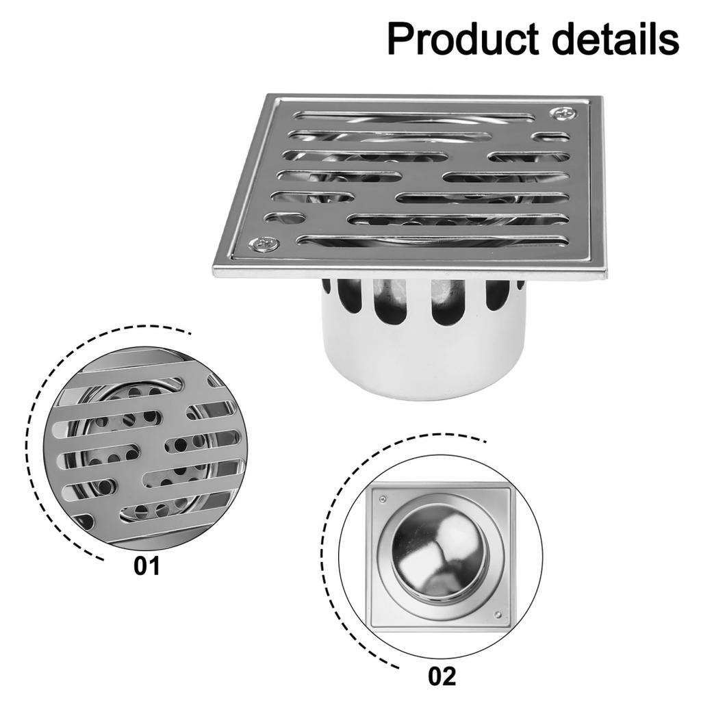 Stainless Steel Floor Drain for Outdoor Use Effective Filtration Design