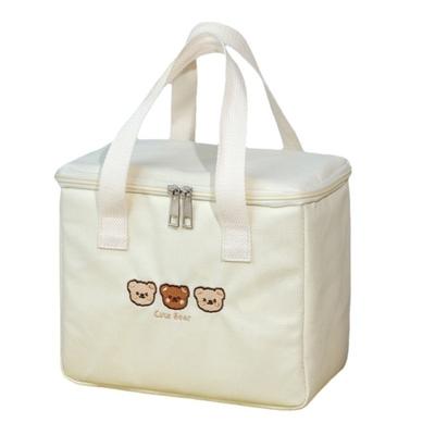 Thermische Lunchbox-Tasche mit großem Fassungsvermögen, verdickte Isolationsbeutel aus Aluminiumfolie, hochwertige Canvas-Bento-Tasche für Studenten