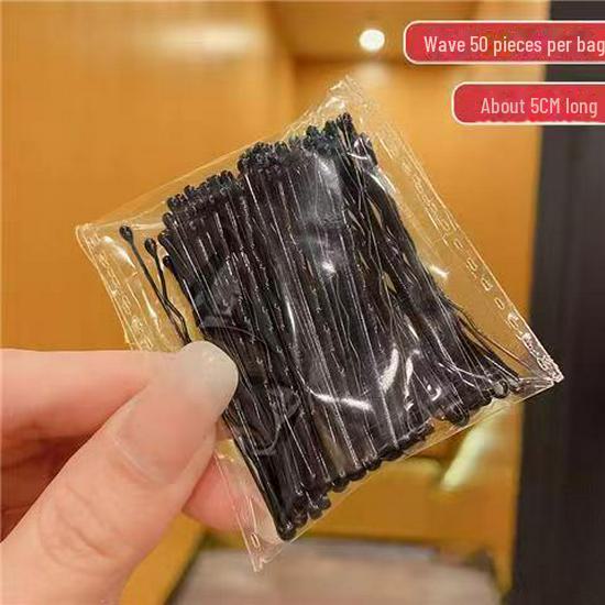 

50 стальных заколок для волос: Прямая, боковая, челка, U-образная, устойчивая к маслу, фиксированные зажимы в сумке для головного убора