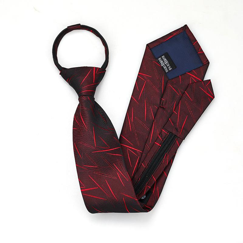 Black Zipper-Free Lazy Blue Men And Women Business Dress Interview To Work Groom Wedding Korean Version Narrow Tie