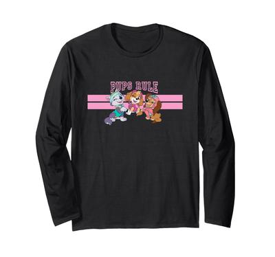 Paw Patrol Pups Rule Everest Skye Liberty Graphic Long Sleeve T-Shirt