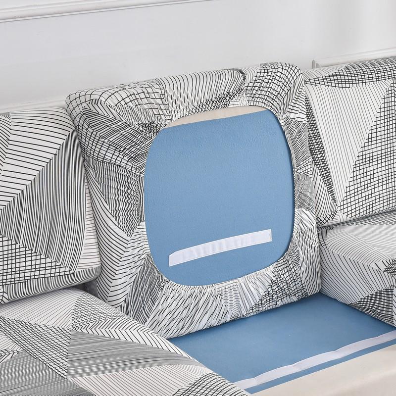 Neuer floral bedruckter Stretch-Sofa-Sitzkissenbezug, Rückenlehnenschutz für Couch, Sofabezug in L-Form, Chaselong-Schonbezüge