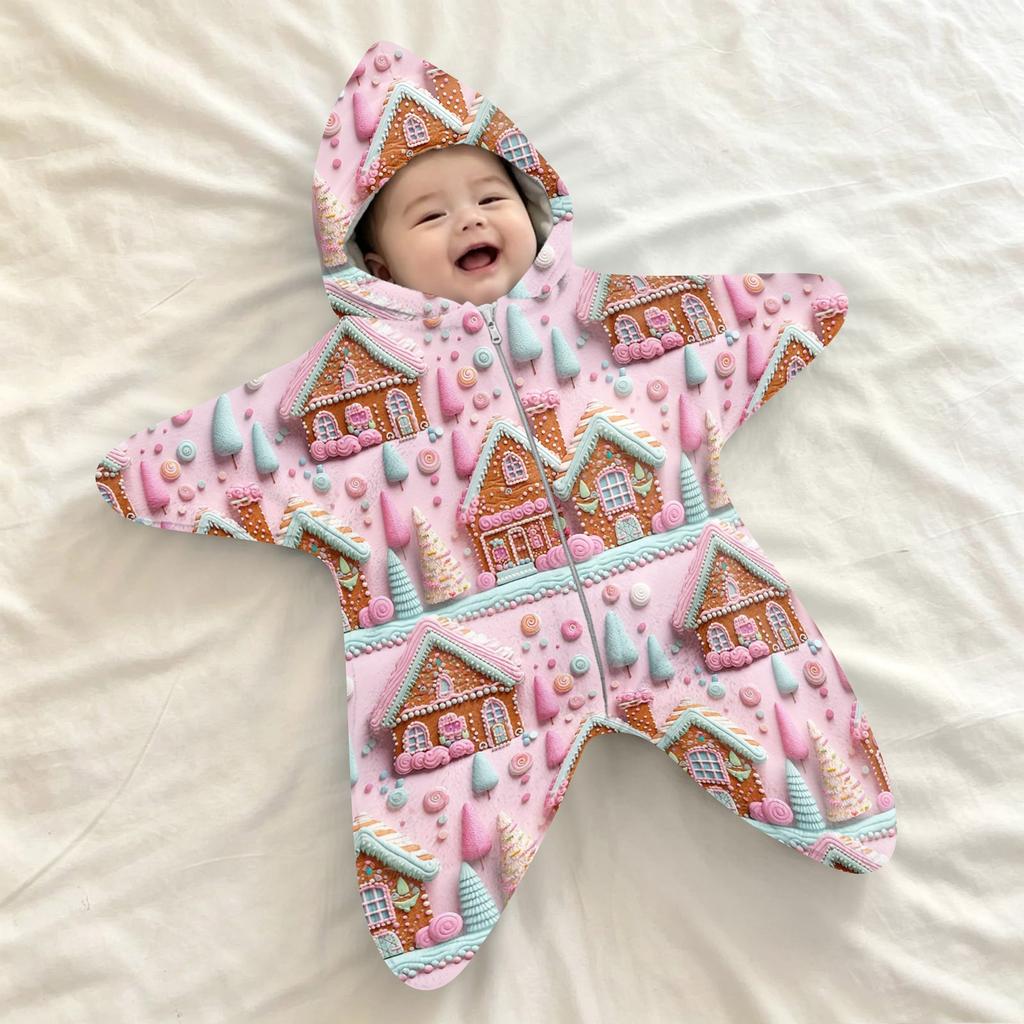 Baby Flanellen Wikkeldeken Slaapzak, - Schrikwikkel voor Buiten en Bedtijd