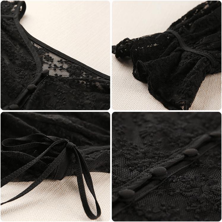 Bluză cu dantelă cu gât în V în stil coreean - Mânecă lungă pentru femei, dulce, croială lejeră pentru primăvara/toamna 2025.