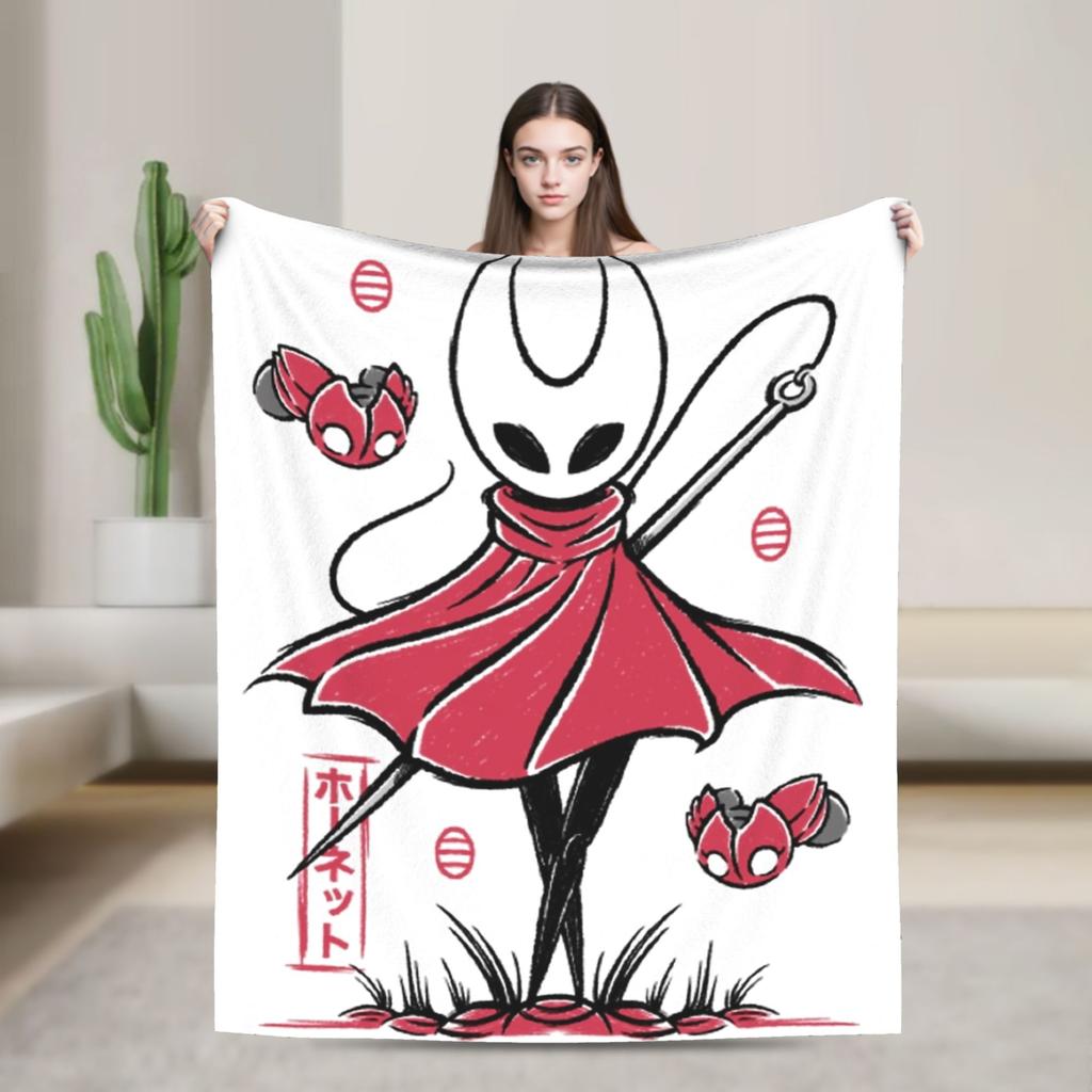 Hollow Knight Advanture Game Fashion Blanket Fleece Textile Decor Cartoon Cute Breathable Warm Throw Fashion Blankets for Bedding