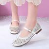 Mesh breathable Mary Jane shoes in the summer of 2025 new hollow design one-word buckle versatile fashion shoes