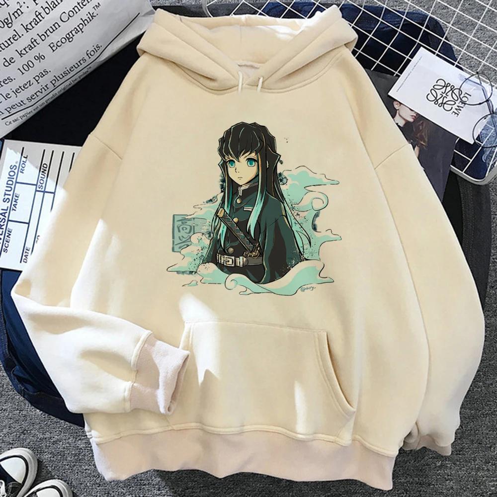 Muichiro Tokito Printed Graphic Demon Slayer Anime Pattern Men's Sweatshirt and Chandal Men's Harajuku Casual Hoodie