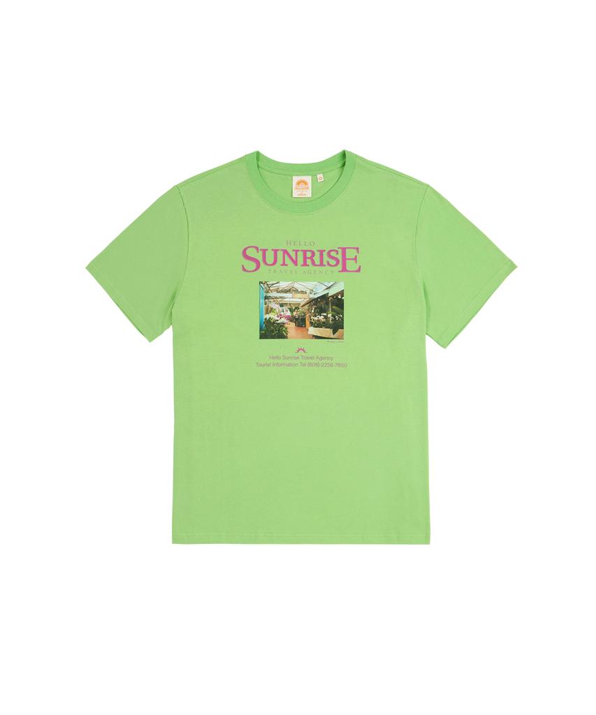 HELLO SUNRISE Hs Travel Photo Tee_Light Green