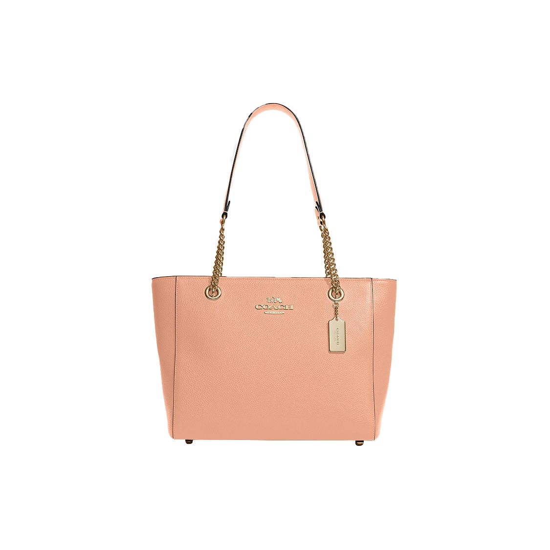 Coach Cammie 32 Tote Bag Women tote bags Gold Pebble-Leather Light-Blush C8147-IMS9W Basic Set (Bag+Dust Bag)