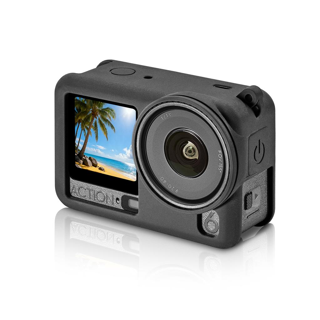 Étui de Protection en Silicone Pour DJI Osmo Action 6 Housse Protectrice antichoc avec Bouchon d'objectif Pour DJI Osmo Action 6 Accessoires Caméra