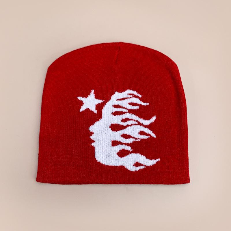New contrasting color hip hop American star knitted hat men and women warm personality street American pullover hat