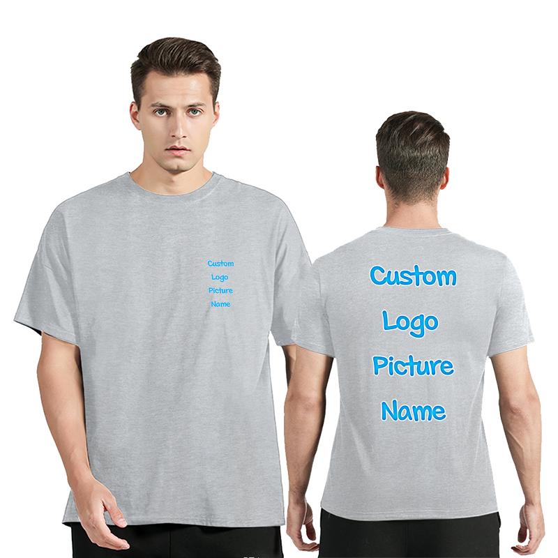 Unisex Cotton Tshirt Customized Printed T Shirt Harajuku Top DIY Your Like Photo Or Logo T-shirt Fashion Custom Tshirt Tees Tops
