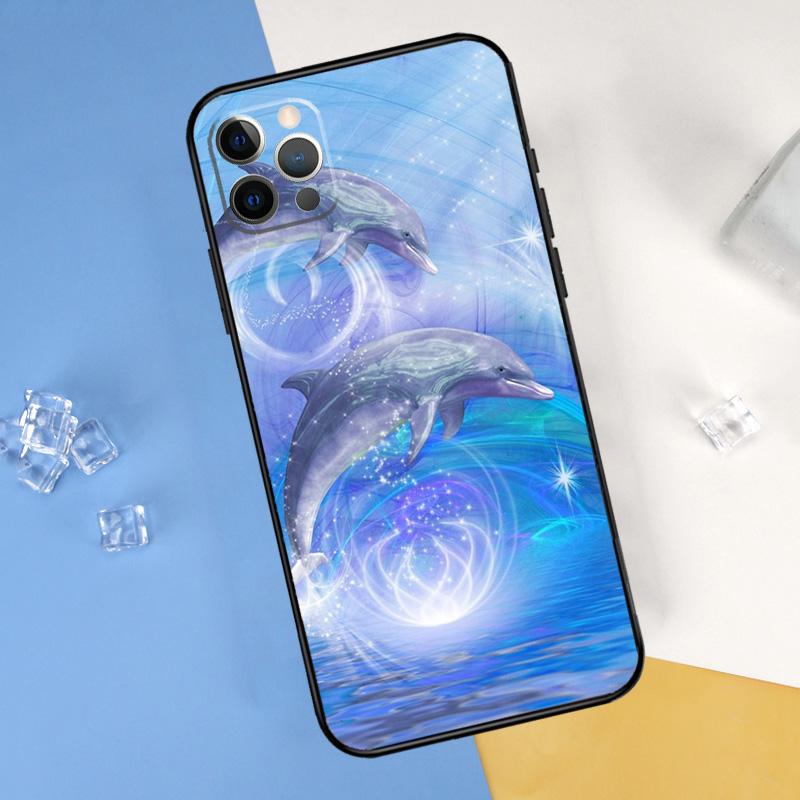 Ocean Dolphin Phone Case For iPhone 16 Pro Max 16e 12 13 Mini 11 14 15 Pro Max XR 15 16 Plus Cover Shell