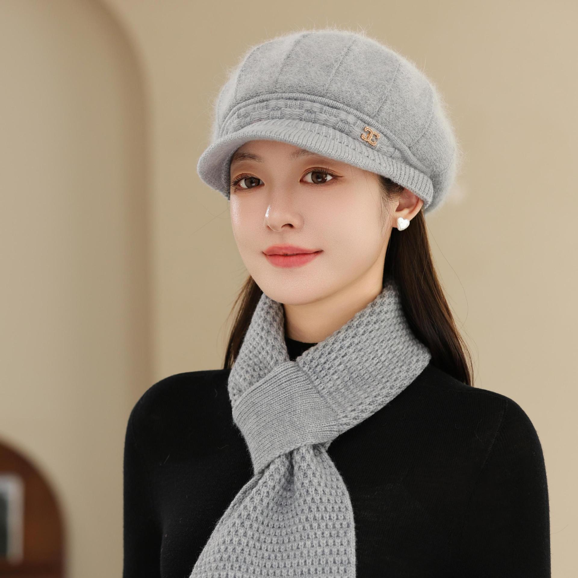 

Hat Women s Autumn and Winter Casual Ear Protection Thickened Warm Plush Duck Cap Plus Velvet Versatile Mother Hat Middle Aged and Elderly Hats one size