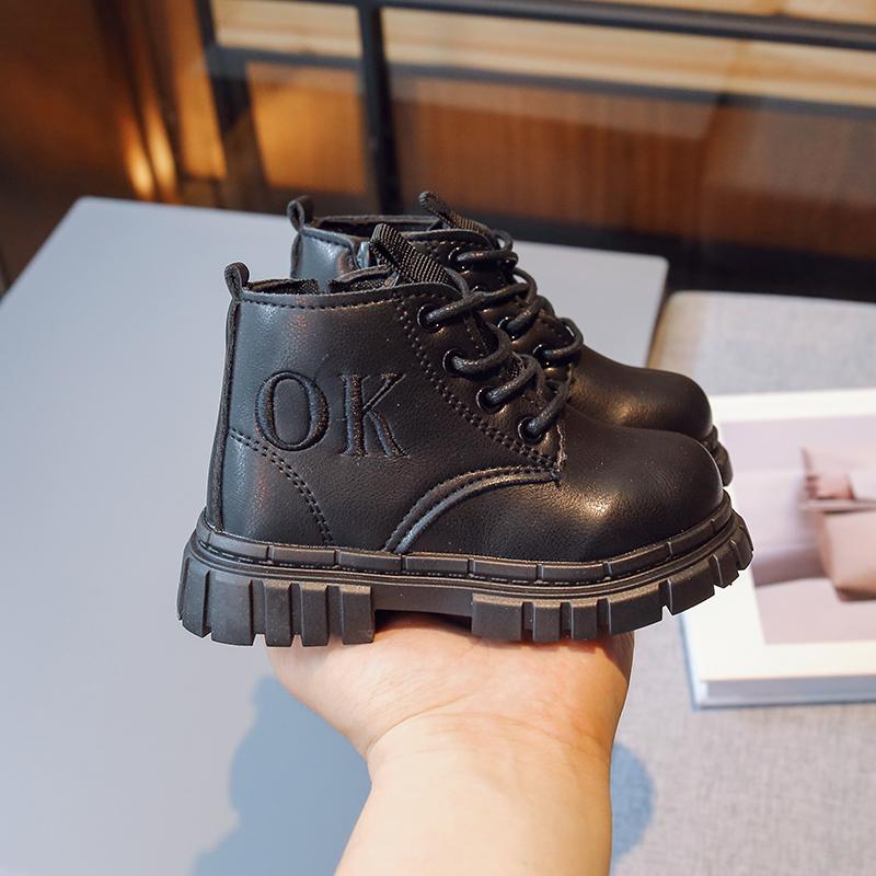 2024 Boots for Kids Girls Embroidery Britain Style Classic Cool Toddler Boots for Boys Children Fashion Casual Ankle Boot Spring