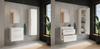 Wall-hung bathroom column, white gloss, 125x33cm, soft-close Pinia