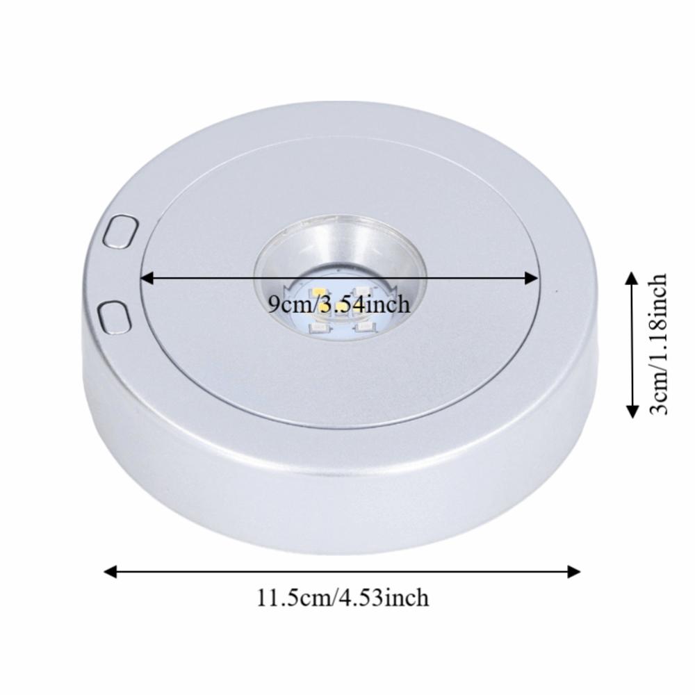USB or Battery Powered LED Display Base Crystal Display Base Stand  Glass Crystal Art