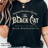 The Black Cat Witchy Salem Est 1626 Shirt, Halloween Cat Lover Tee, Comfort Colors Vintage Spooky Season T-Shirt, Gothic Witch Gift