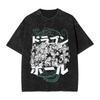 New Anime Dragon Ball Z Printed Tshirt Mens and Womens Washed Tshirt High Quality Vintage Cotton Tshirt Harajuku Tops