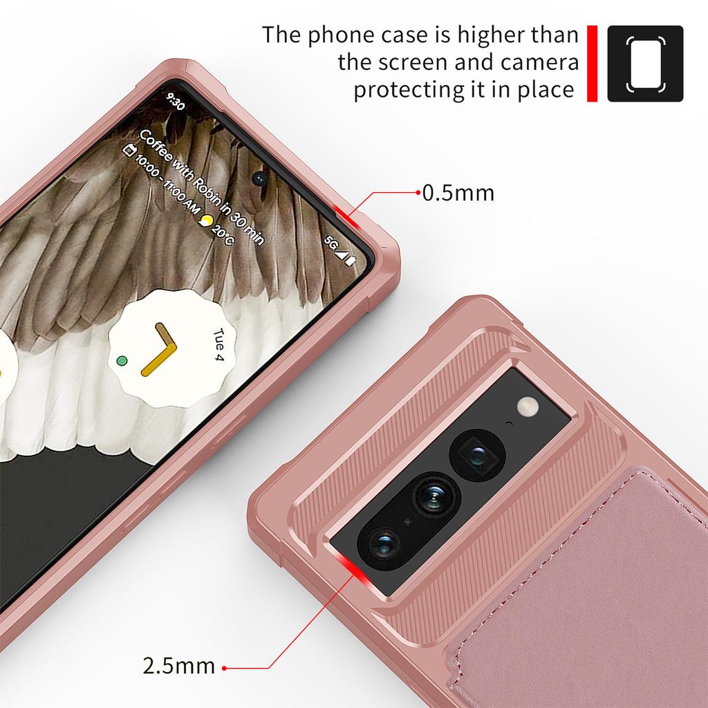 Für Pixel 10 TPU+PC Brieftaschen-Handyhülle mit Kartenhalter und Multifunktionsschutz