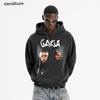 Lady Gaga Direct Injection Print Autumn and Winter Big Hair Hooded Sweater Retro Heavy High Street Couple Hoodie
