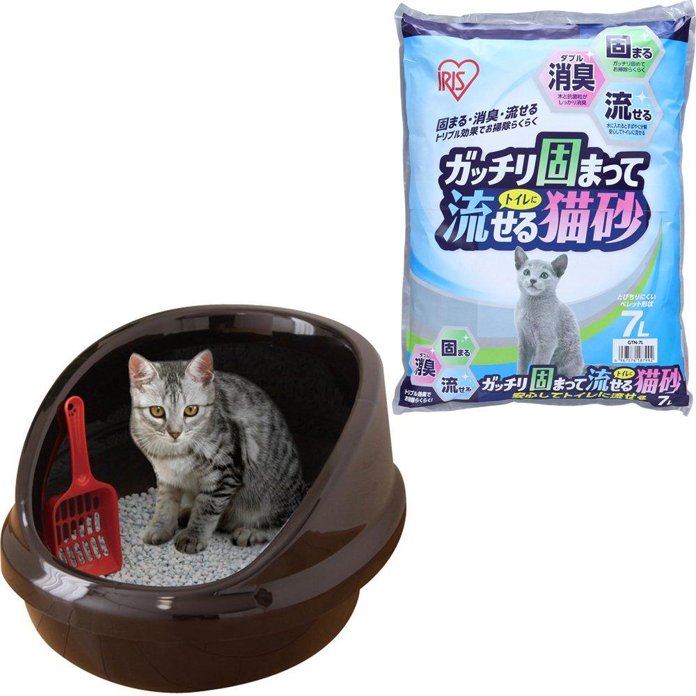 

Iris Ohyama Cat Toilet Cat Toilet Half Cover Black (with Scoop) P-NE-500-H