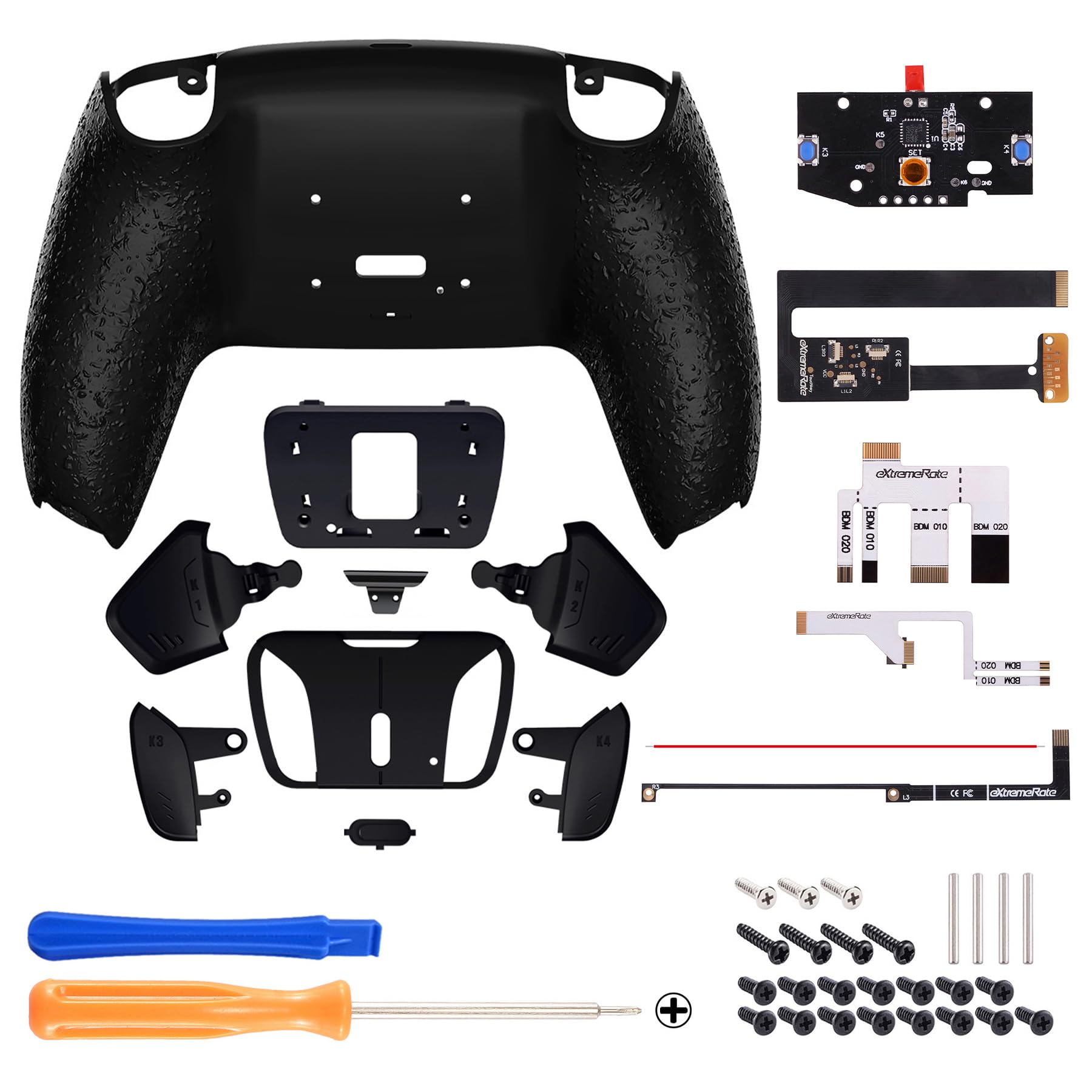 

eXtremeRate Programmable Back Paddle Plastic RISE4 Remap Kit для сумісного з контролером PS5 Сумісний з контролером PS5 із платою оновлення та чорний