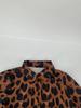 V-Ausschnitt Leo-Print Blumenkleid - Neuer Stil 2025, Europäische & Amerikanische Mode, Lässiges Langarm Damenbekleidung