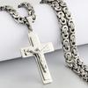 Diyalo Collane con Ciondoli Crocifisso Sacro di Gesù Cristo in Acciaio Inossidabile da Uomo Collane a Catena Lunga Ortodossa Gioielli per Ragazzi