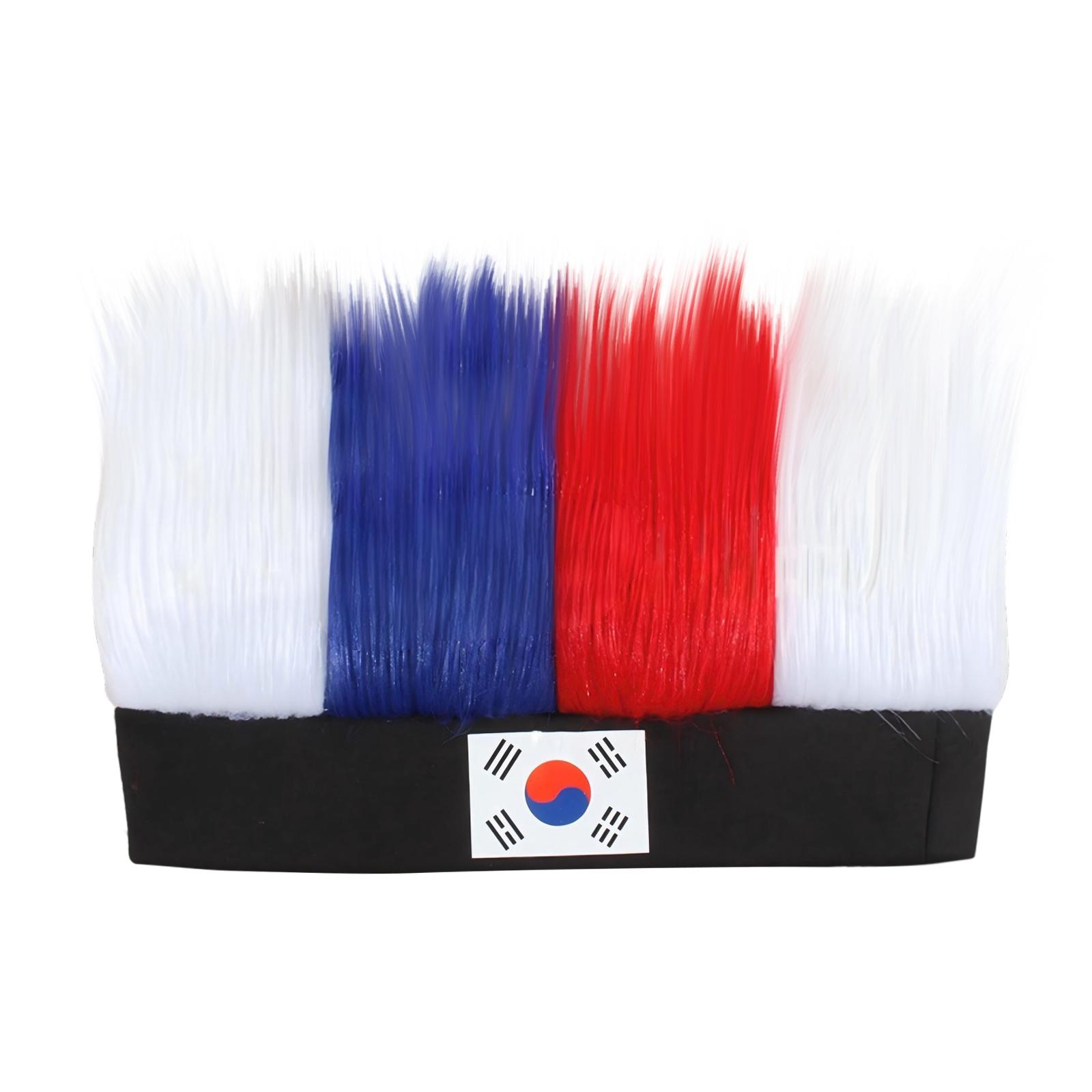 Fan Wigs, Flag Color Headbands, Football Game Cheering Props, Headwear One Size