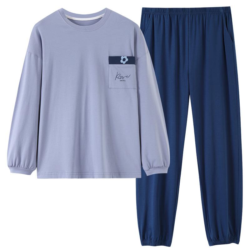 Pajamas Women'S Pure Cotton Long-Sleeved Women'S Cotton Thin Large Size Casual Autumn And Winter Can Be Worn Outside Loungewear