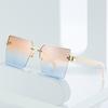 Sunglasses, Square Glasses, Half-Frame Sunglasses For The Milan Catwalk.