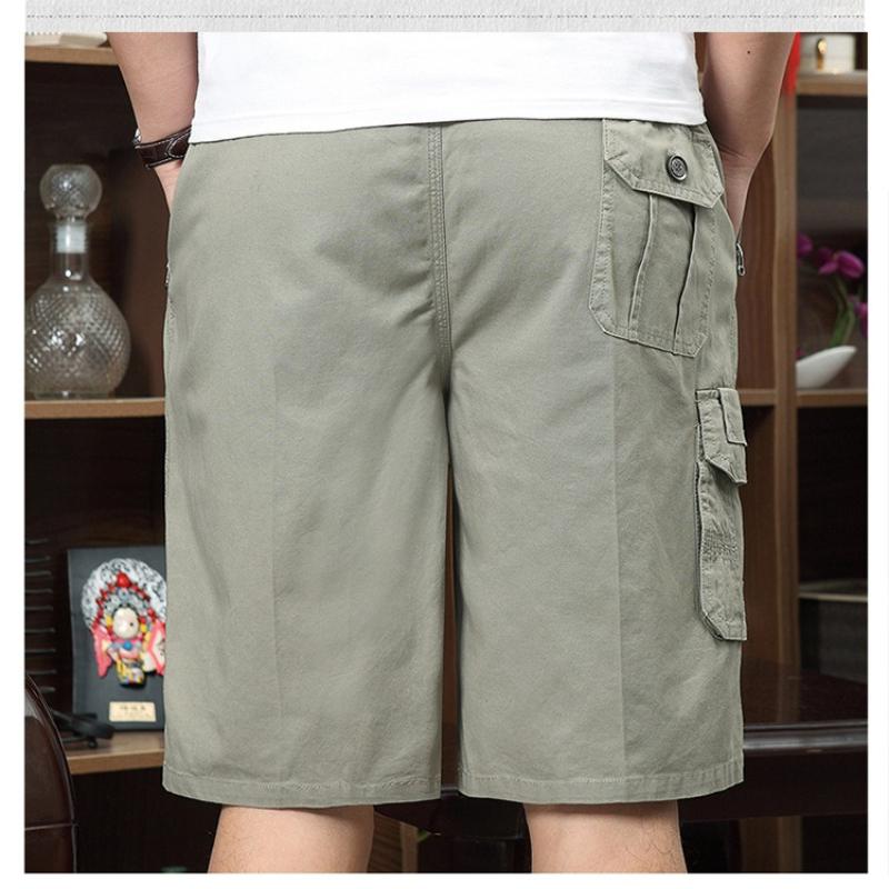 Summer Casual Beach Shorts Five-point Pants Loose Plus Men's Lace-up Tooling Shorts
