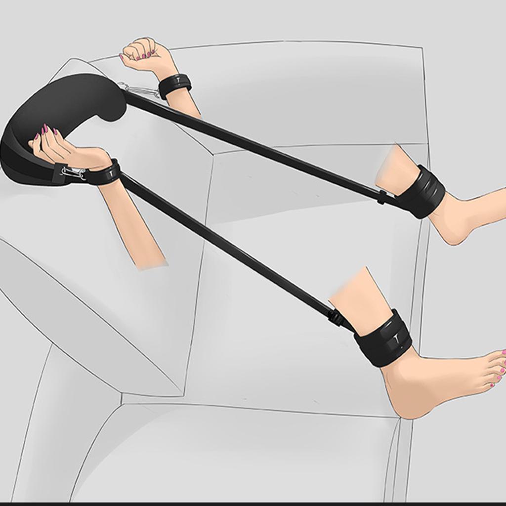 Sexy Erwachsene Weibliche Bein Fessel Bondage Riemen SM Handschellen Bein Manschette Sexspielzeug Sets Paar Bett Fesselung Erwachsene Bondage Produkte