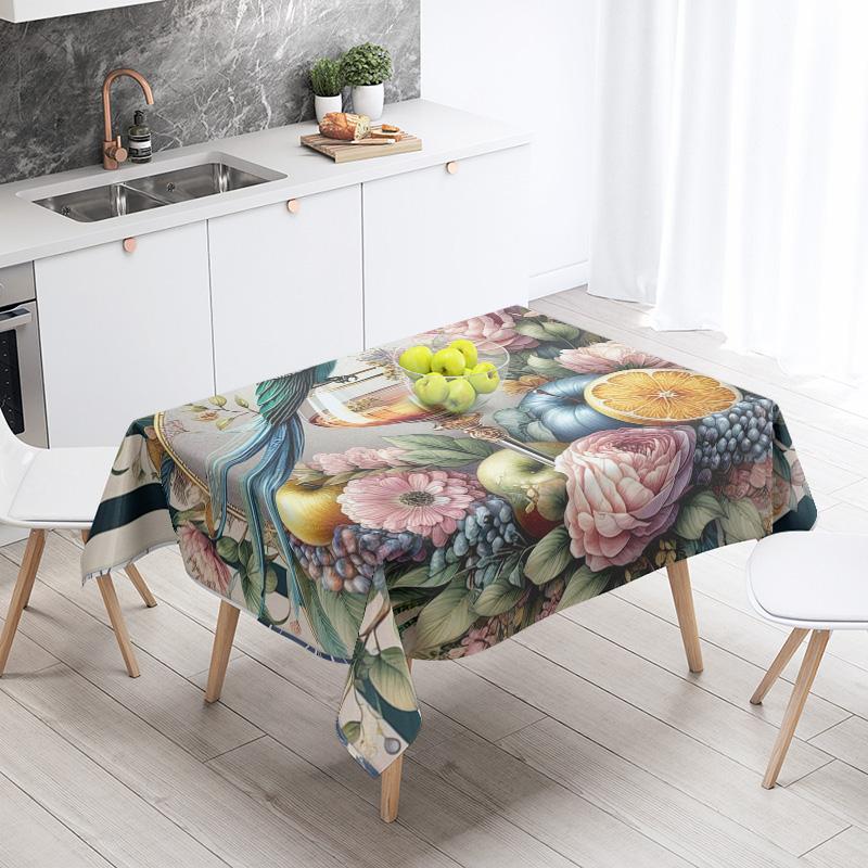 Food Theme Tablecloth Waterproof and Oil-proof Tablecloth Nordic Style Kitchen Tablecloth Modern Home Decoration