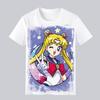 Japanese Girl Warrior Short Sleeved Tshirt for Womens Summer Water Ice Moon Rabbit Anime Peripheral Casual Half Sleeved