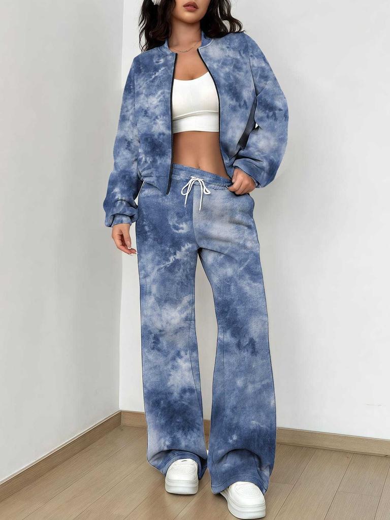 Flame pattern splicing autumn and winter new European and American women's clothing retro pattern printing suit women