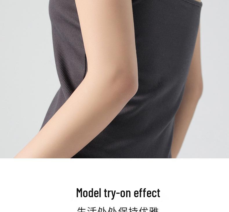 Ribbed Camisole Tank Top for Women - Slim Fit, Underarm Coverage, Spring/Summer/Autumn Wear