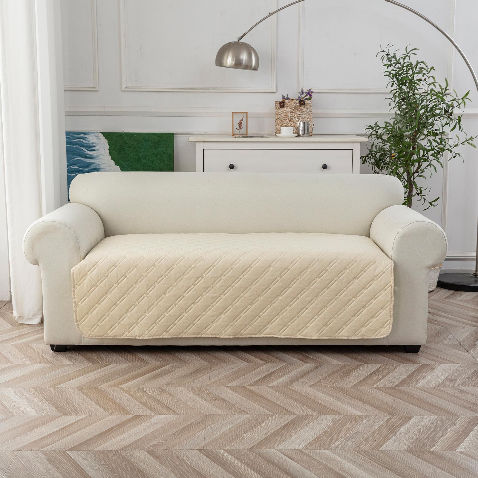Genina Waterdichte Bankhoes, Wasbare Bank Sofa Hoes voor Huisdiervriendelijk, Meubel Slipcover 100x130cm
