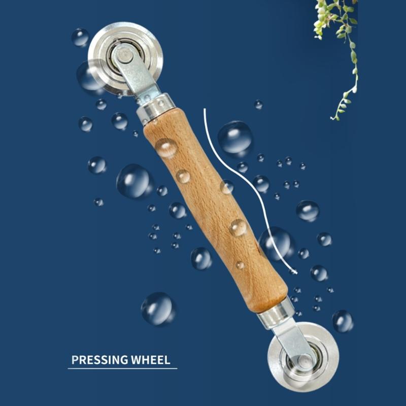 3 st Professionellt skärmverktyg, Fönsterskärm Spline Rullverktyg med Trähandtag Lagerhjul Skärmdörr Reparationssats