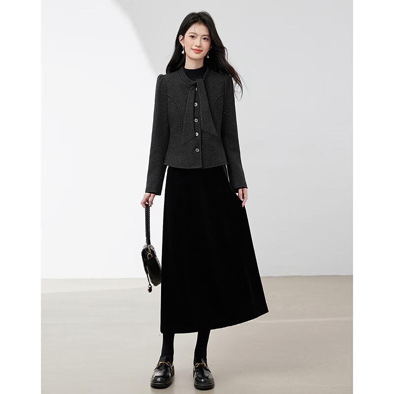 Elegant Women's Tweed Style Short Jacket